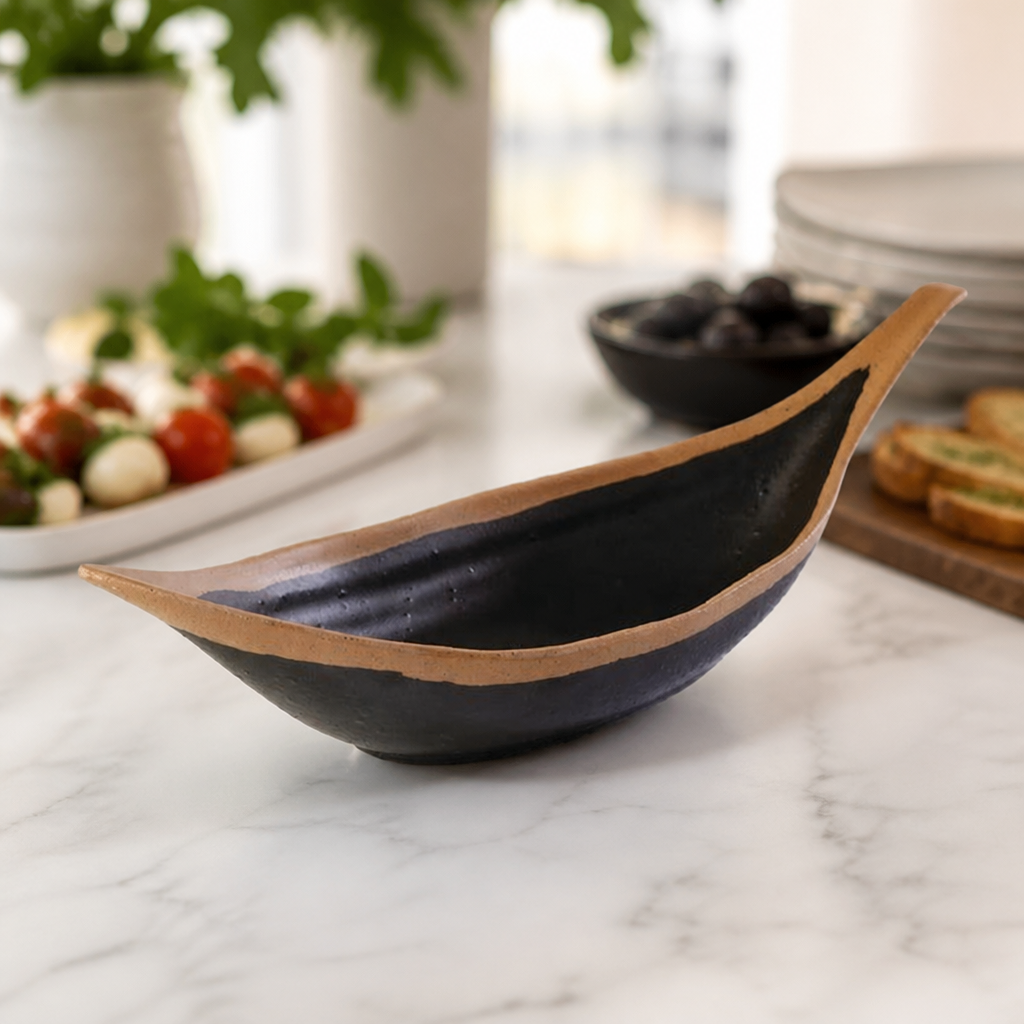 Commercial Leaf Bowl 305mm Brown Melamine Catering Equipment