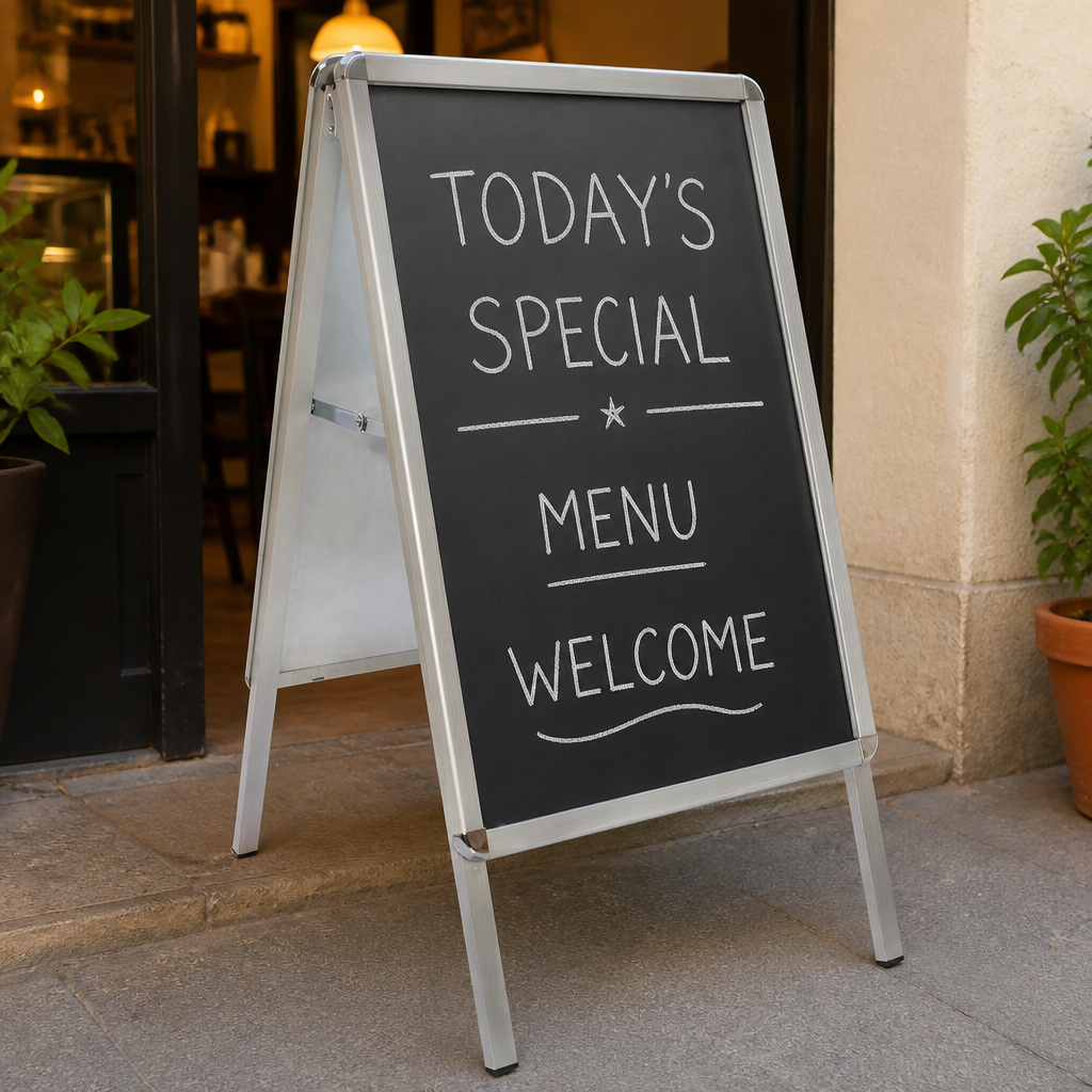 Clip Frame Pavement Sign 780 x 463mm Aluminium