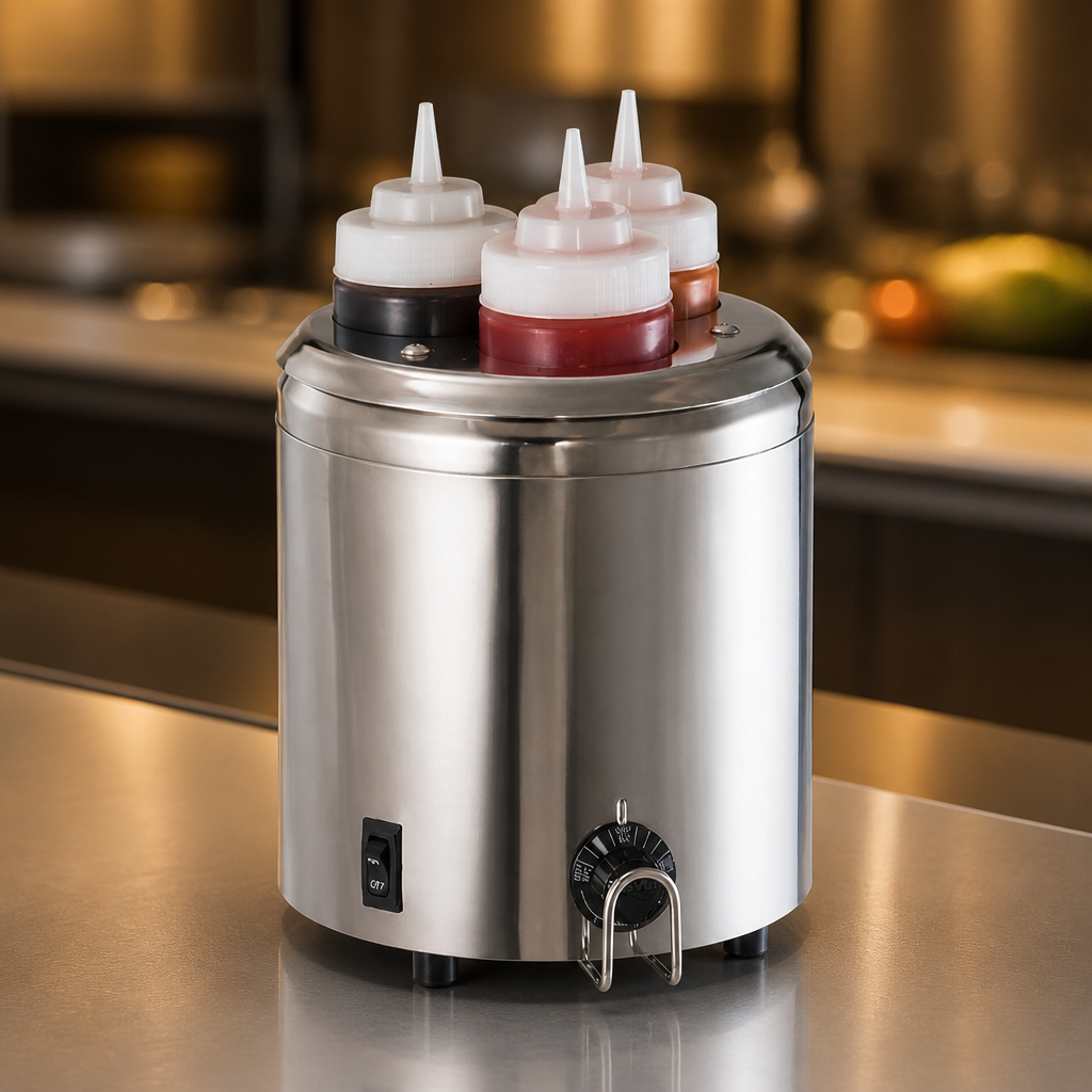 Commercial Sauce Bottle Warmer 500W Stainless Steel 3.5kg