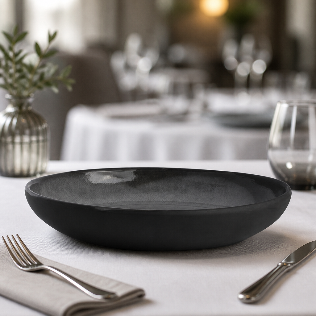 Commercial 260mm Grey Vitrified Stoneware Bowls 12 Pack