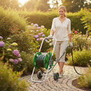 Premium 1/2" Garden Hose Thru Feed Trolley - Maximum Length 50M, Lightweight and Durable Design