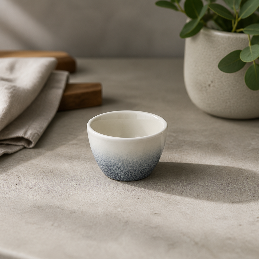 Commercial Porcelain Dip Pot 60ml Topaz Blue 12 Pack