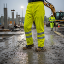 Premium High Visibility Waterproof Safety Trousers with Reflective Bands for Enhanced Visibility and Comfort in Various Conditions