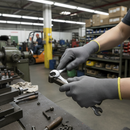 Premium PU Coated Nylon Glove with High Dexterity and 13 Gauge Liner - Grey Color for Enhanced Grip and Comfort