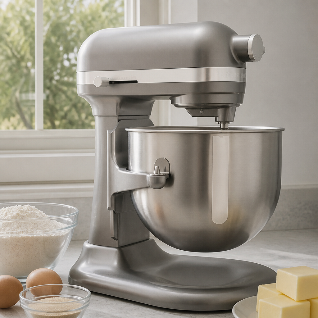 Commercial Countertop Mixer 6.6Ltr in silver finish