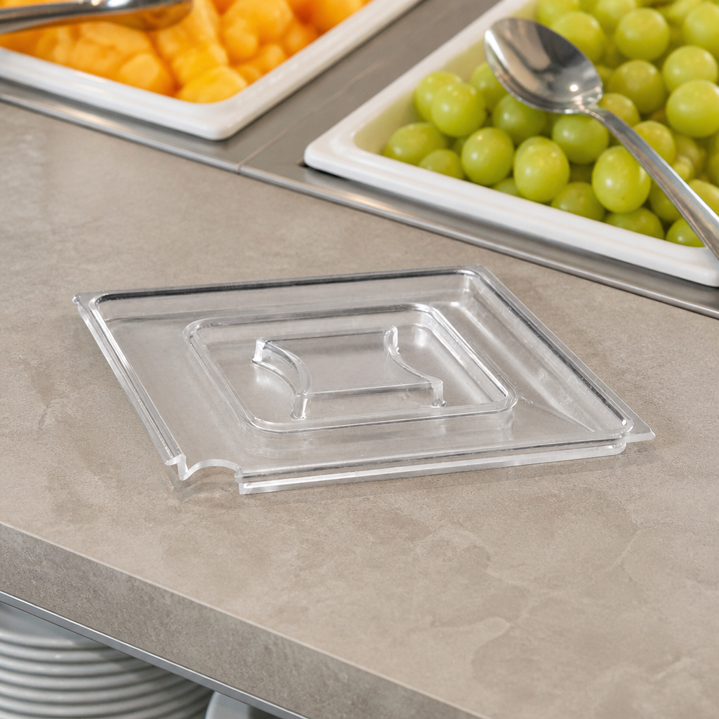 Commercial Clear Square Melamine Cover 190 x 190mm