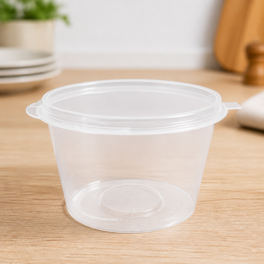 Commercial Recyclable Portion Pots with Lids 100ml 50 Pack