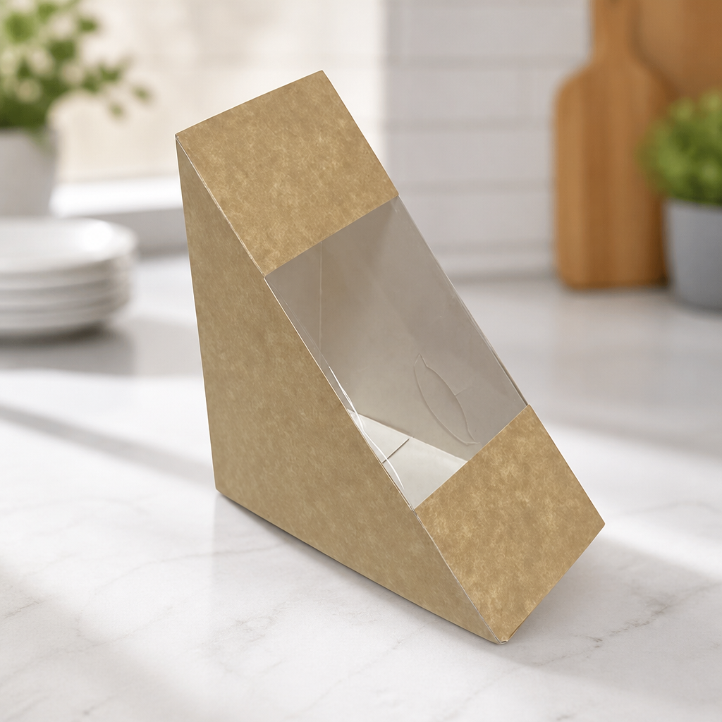 65mm Commercial Sandwich Wedge Containers 500 Pack
