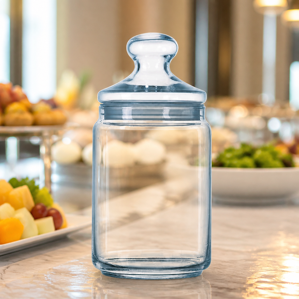 Set of 6 airtight 2Ltr biscotti storage jars