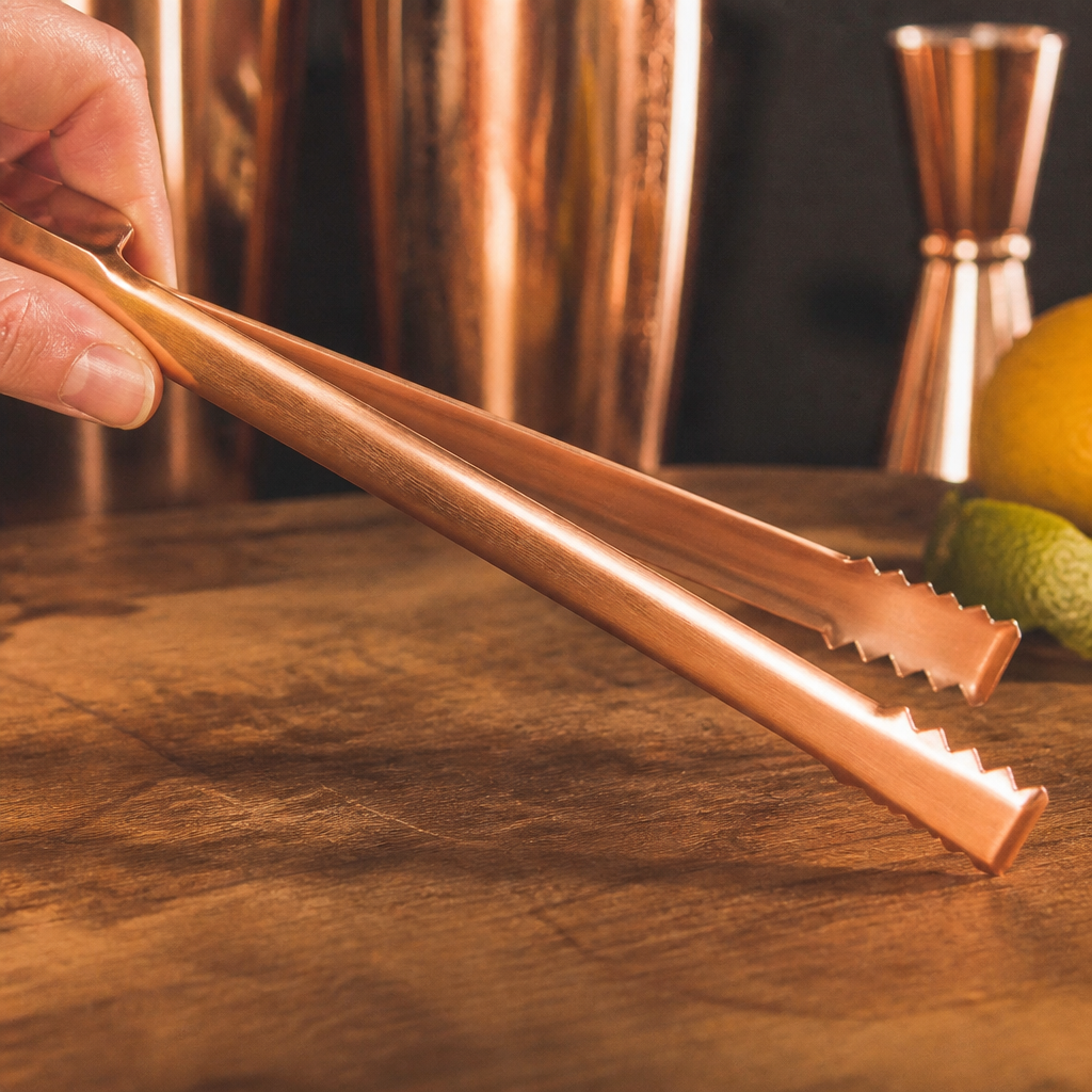 Copper Ice Tongs for commercial bars, 160mm length