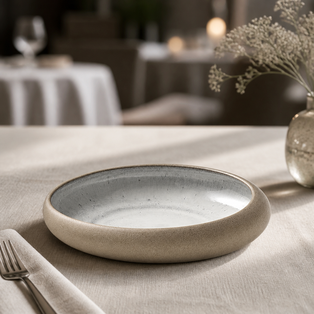 Commercial Deep Coupe Plates 170mm Pack of 6 Stoneware