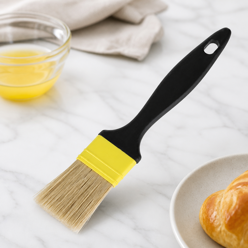 Commercial Pastry Brush Natural Flat Bristles 45mm Wide
