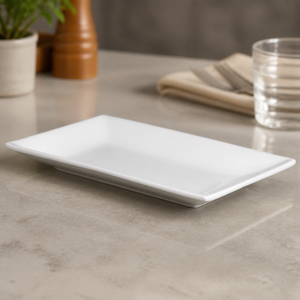 Commercial Rectangular Serving Platters 250x150mm 4 Pack