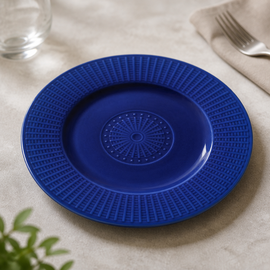 Commercial Accent Gourmet Plates Blue 185mm 12 Pack