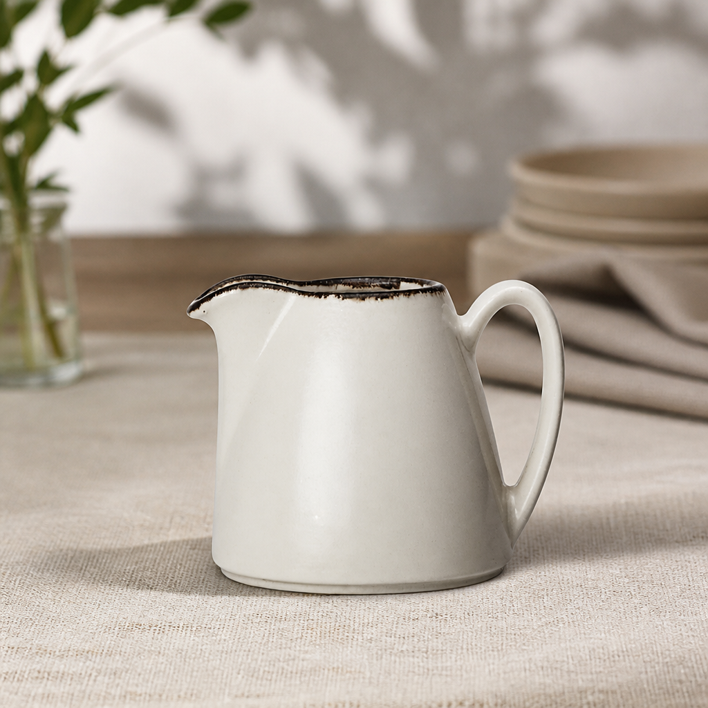 5oz Charcoal Dapple Jugs - Commercial Crockery 12 Pack