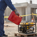 Premium Durable Metal Fuel Can 10 Litre Red with Easy Transport Handle - High-Quality Professional Grade for Industrial and Commercial Applications