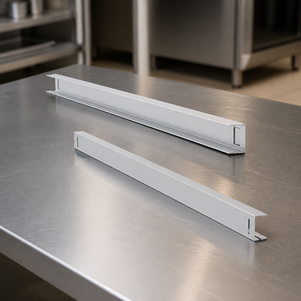 Commercial Shelf Bracket 15x595mm Coated Steel Silver