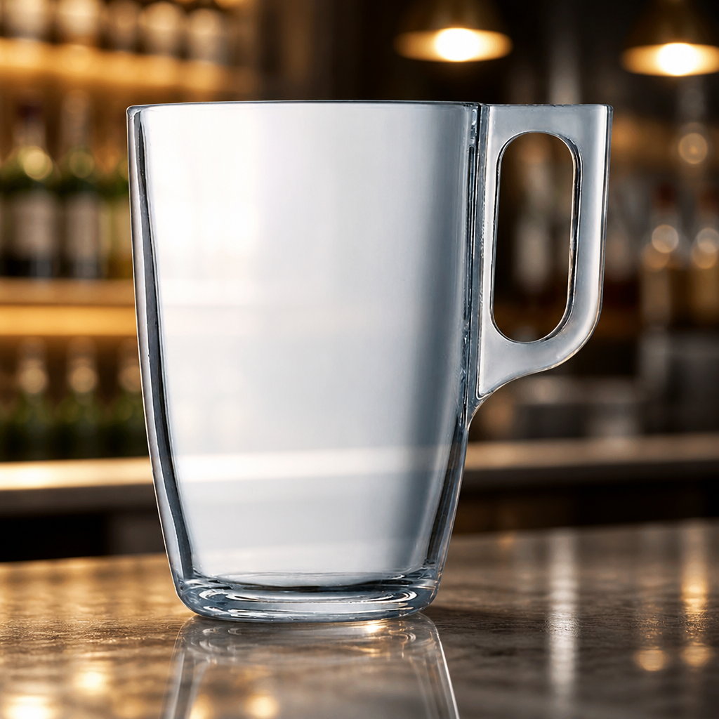 Pack of 6 Commercial Clear Glass Latte Cups 320ml