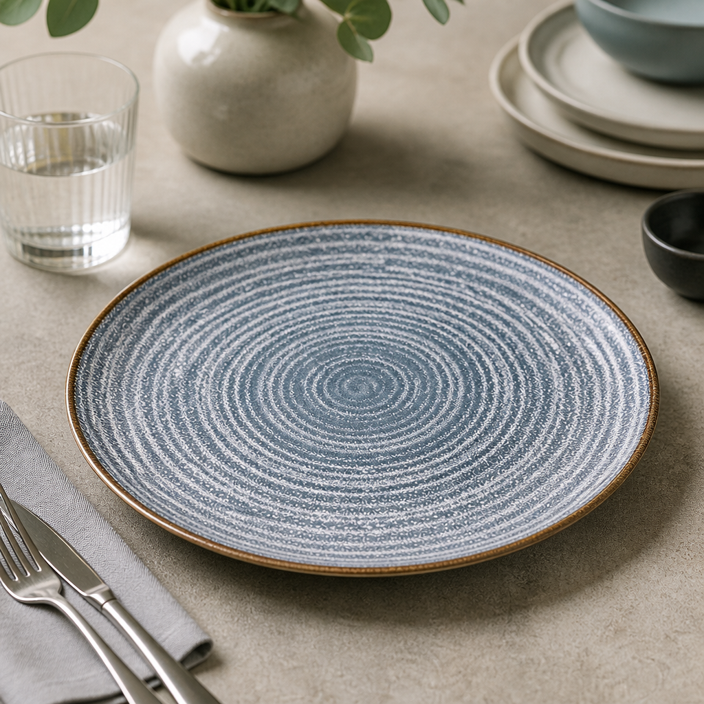 Commercial Coupe Plates 260mm Slate Blue - 12 Pack