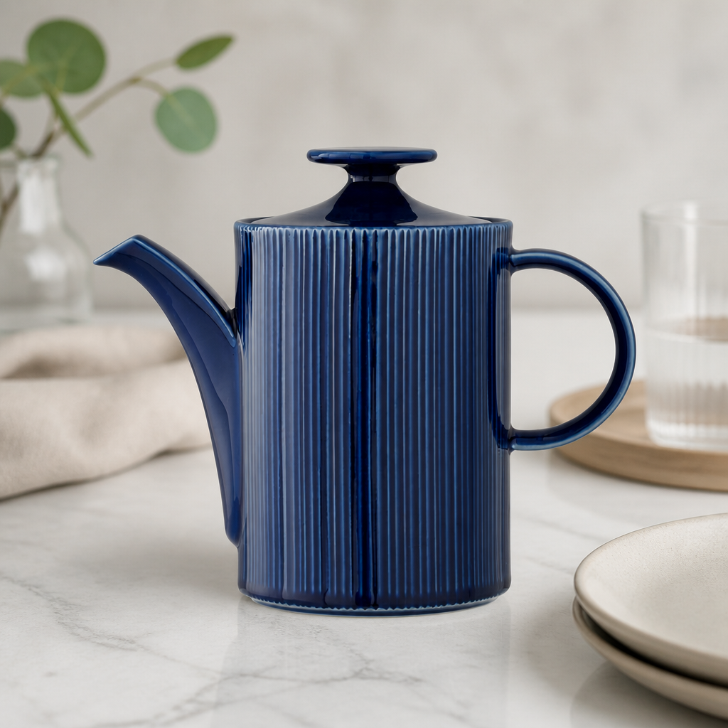 Commercial Beverage Pots 600ml Pack of 6 Porcelain Blue