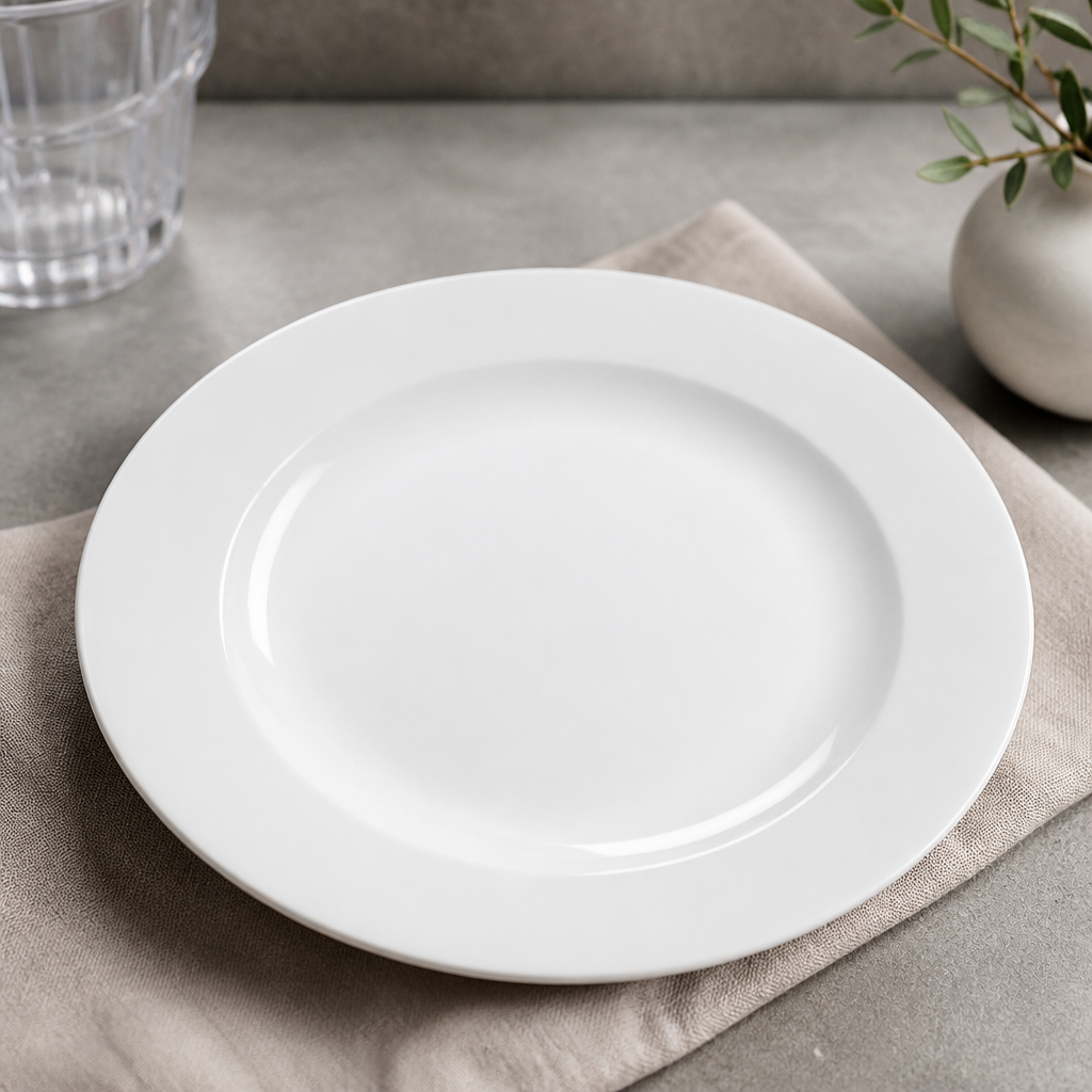 Commercial Mono Plates 300mm with Black Rim 12 Pack