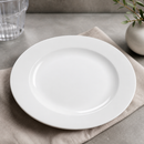 Commercial Mono Plates 300mm White with Black Rim 12 Pack