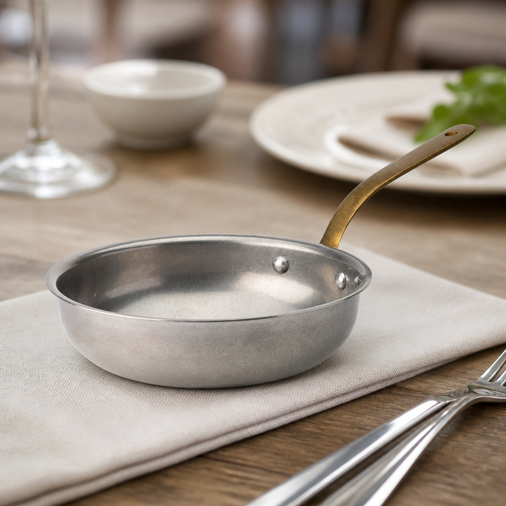 Commercial Vintage Steel Mini Frying Pans Set of Six 270mm