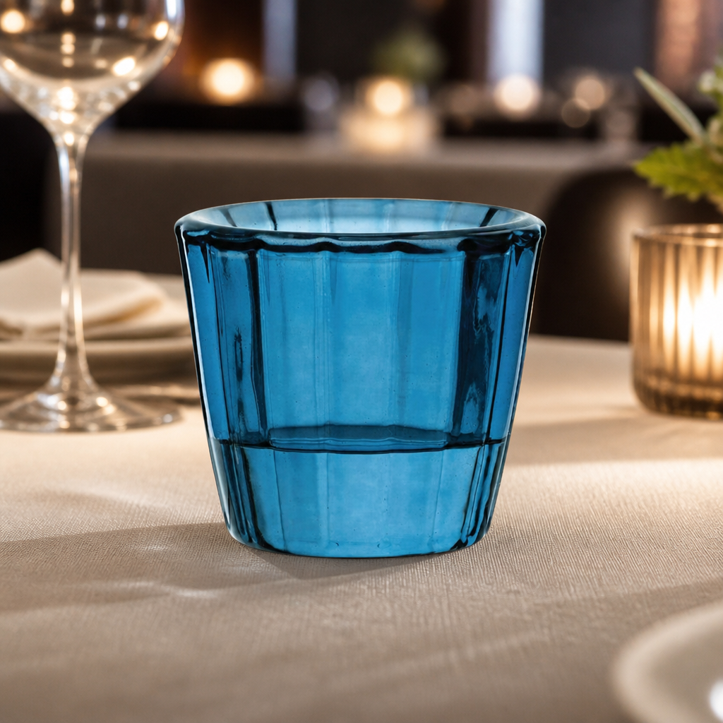 Commercial Ribbed Blue Nightlight Holders 12 Pack