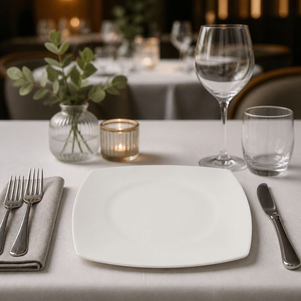 Commercial Rounded Square Plates 270mm 6 Pack