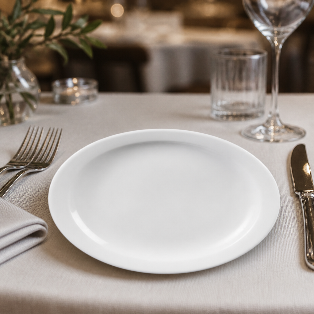 Commercial Narrow Rimmed Side Plates 200mm 12 Pack