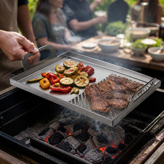 Commercial Stainless Steel Plancha Plate for Konro Grill 475mm