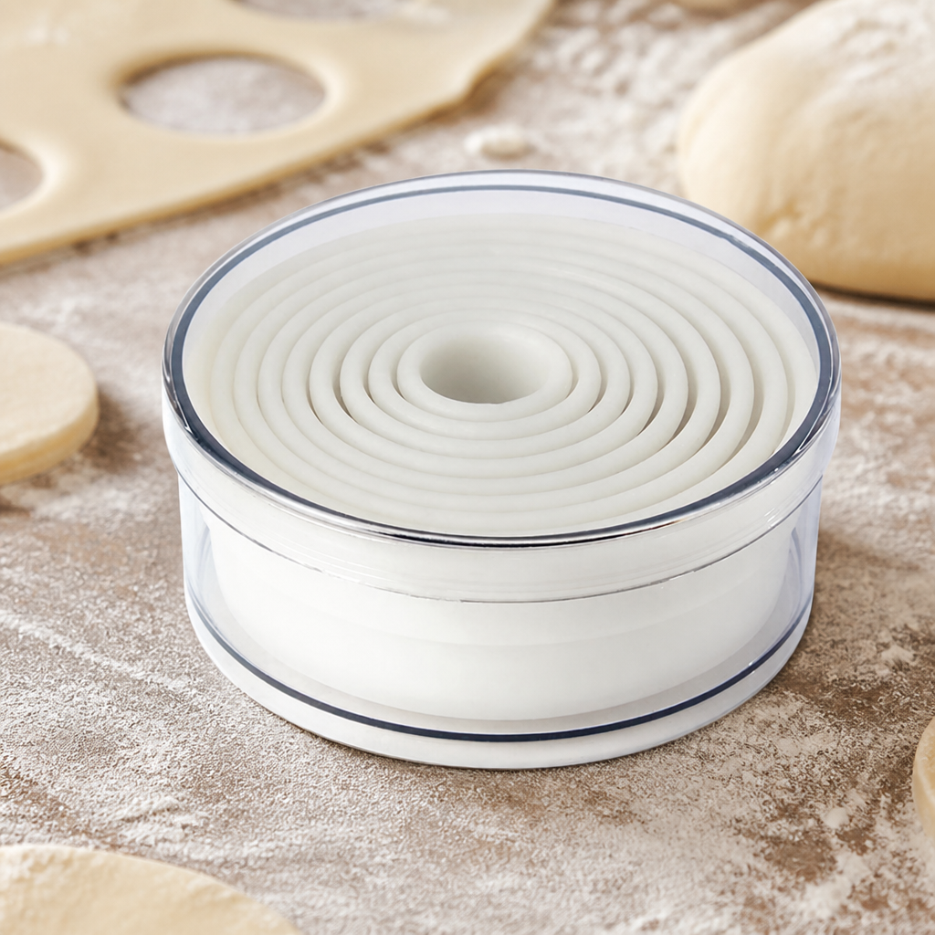 9 Pack Commercial Round Pastry Cutters Set 20mm to 100mm