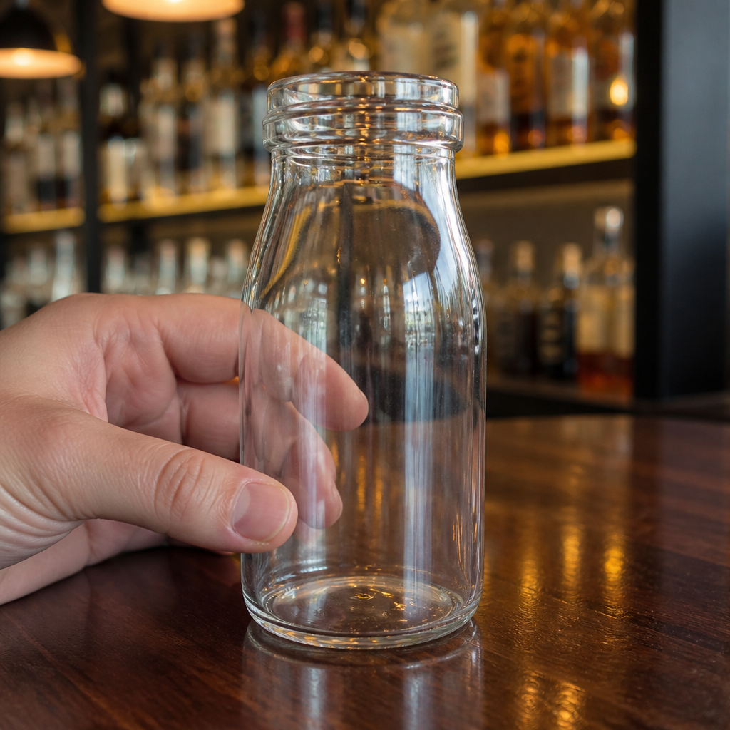 200ml Mini Glass Milk Bottles for drinks service
