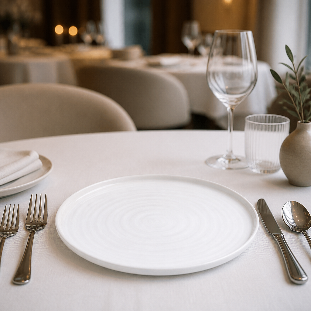 Commercial Vellum Walled Plates 260mm - 6 Pack Durable Ceramic