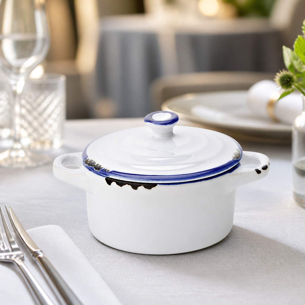 Avebury Blue Mini Casserole Dishes 105mm - 12 Pack