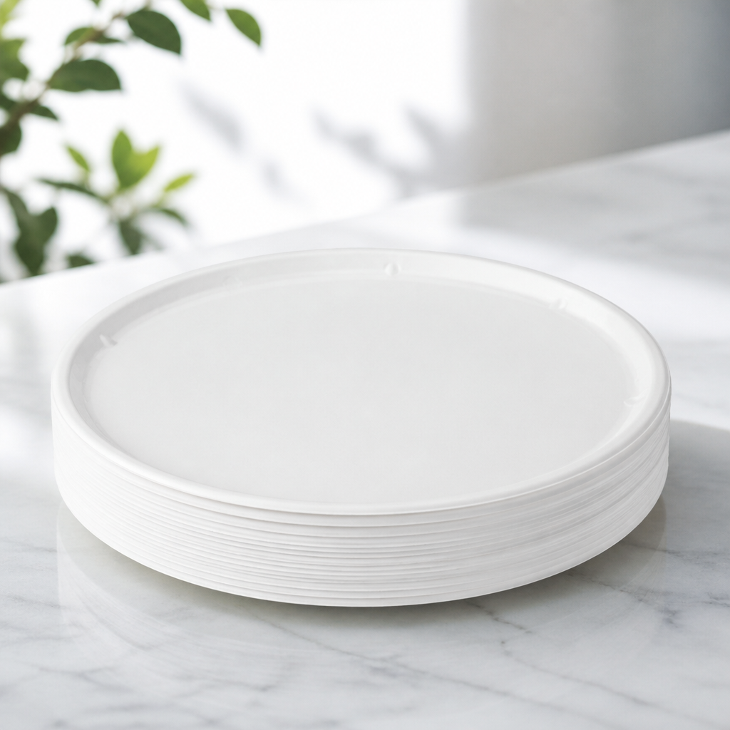 Commercial Compostable Bagasse Round Plates 304mm 50 Pack