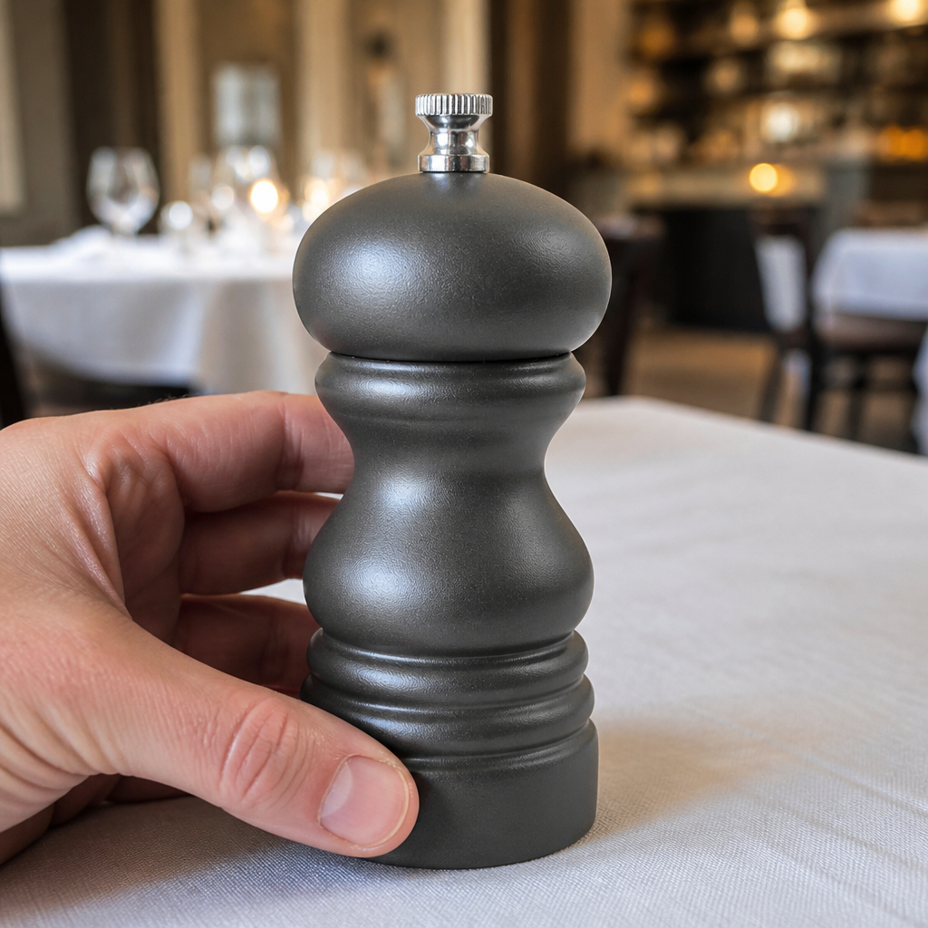 Commercial Salt And Pepper Grinder 125mm Grey Wood