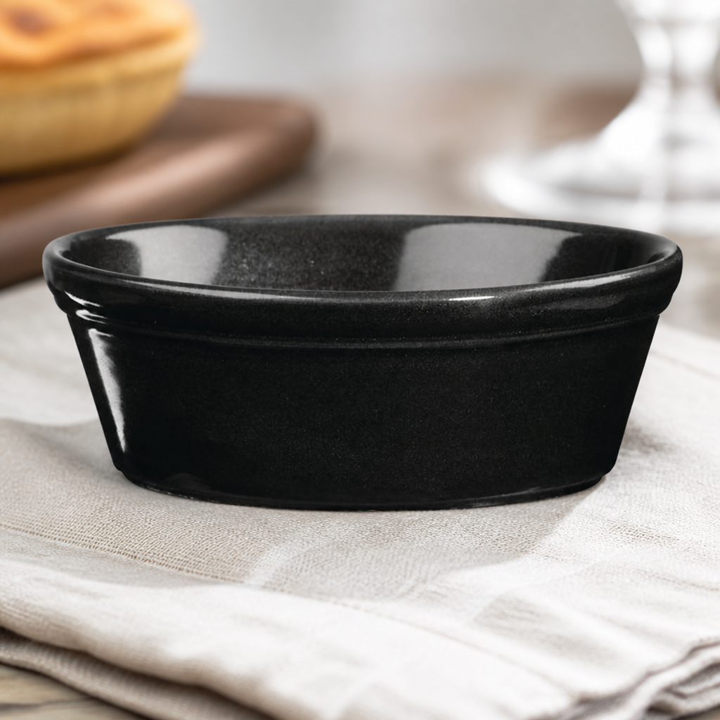 Oval Pie Dishes 150mm Deep Porcelain 12 Pack