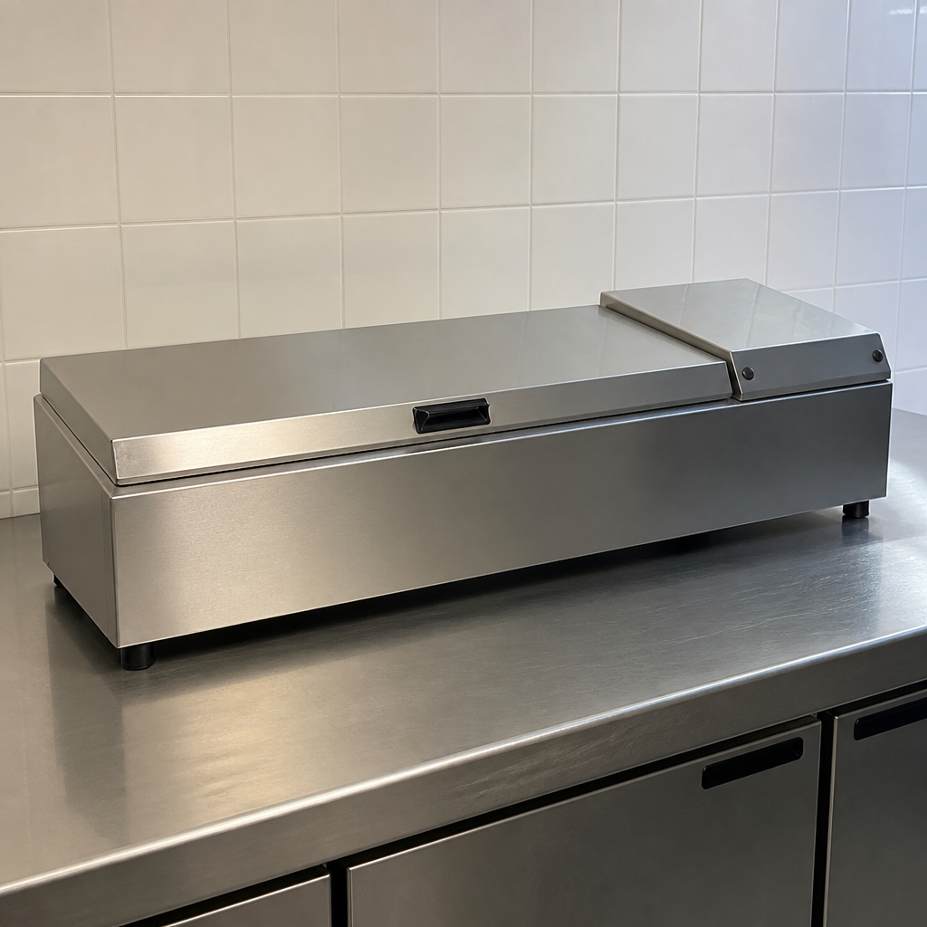 Commercial Countertop Fridge 4 x 1/3 GN Prep Well