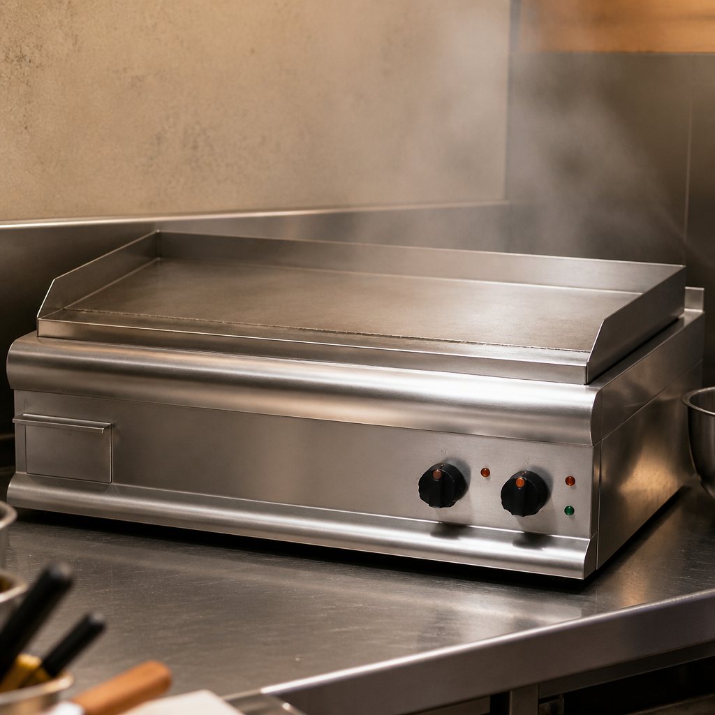 Commercial Dual Zone Electric Griddle 862 x 405mm 8.6kW