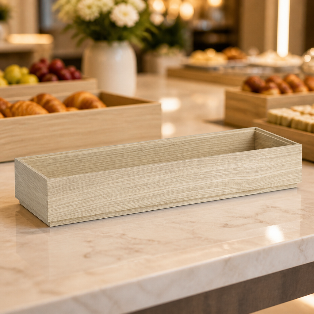 Commercial Wooden Box GN 2/4 stackable storage solution
