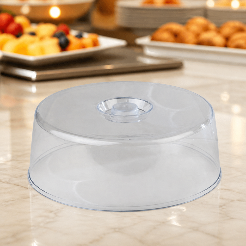 Commercial Acrylic Food Cover for Rotating Cake Stand 300mm