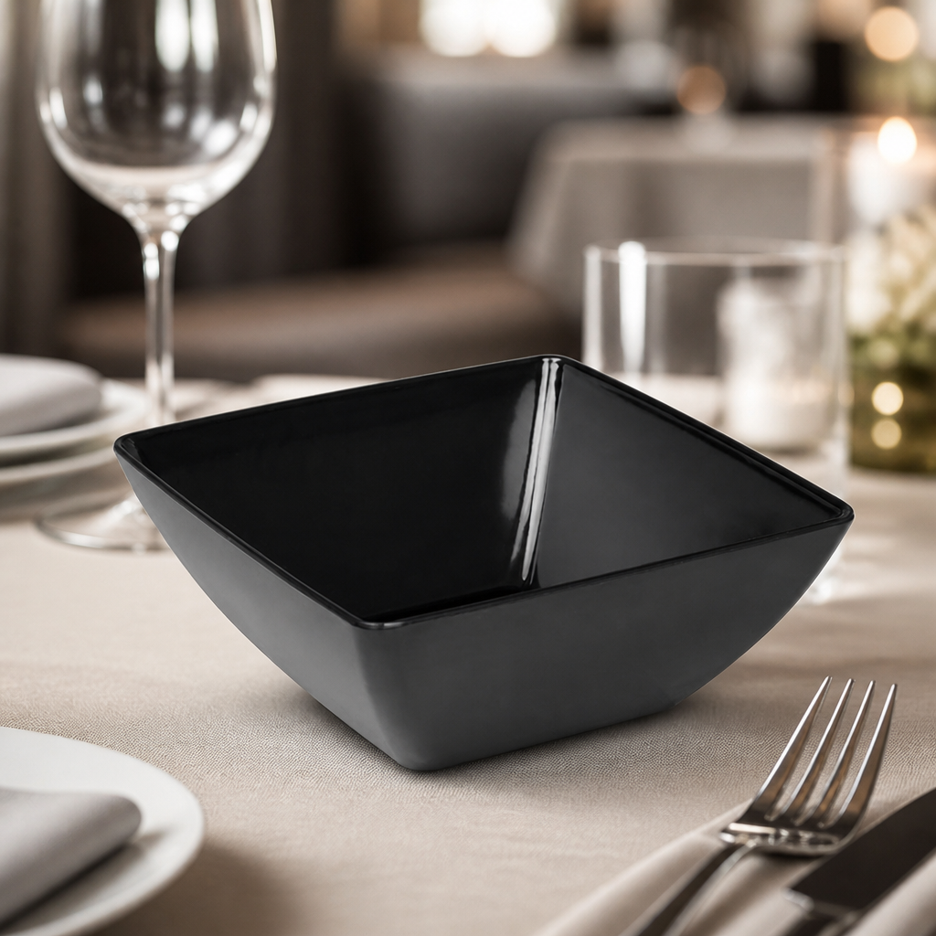 Commercial Black Melamine Bowl 11 inch for catering