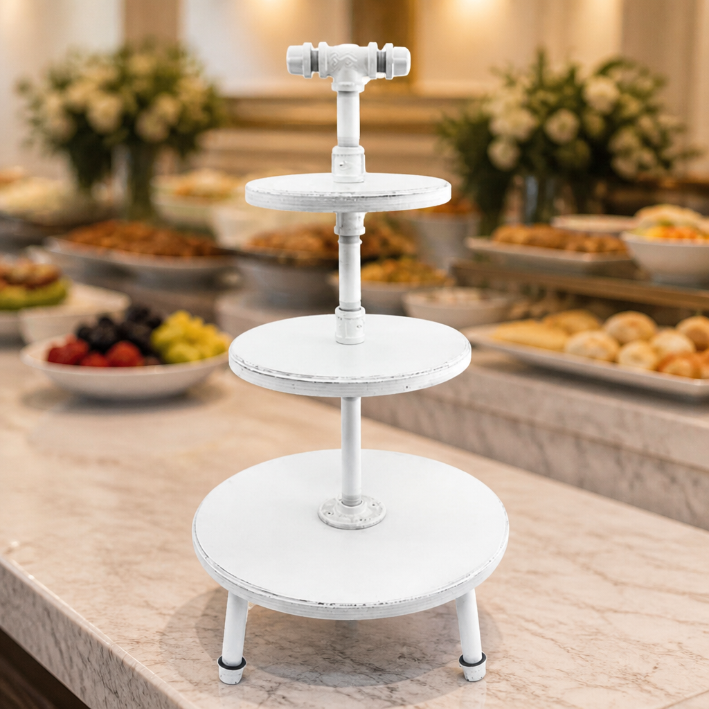 3-Tier Commercial Display Stand 355mm Metal