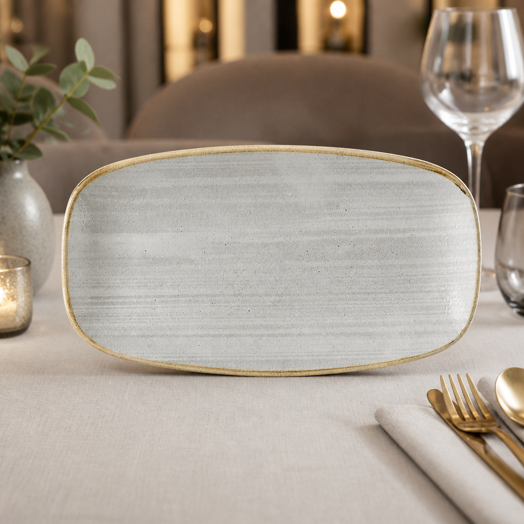 Commercial Oblong Plates 280 x 152mm 12 Pack