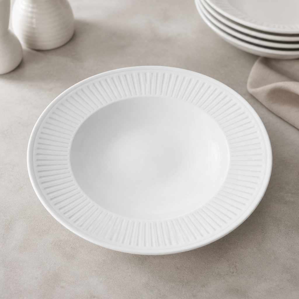 Commercial Wide Rim Bowls 276mm Grey Super Vitrified 12 Pack
