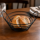 Commercial Bread Basket With Handles 203mm Rustic Presentation