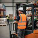 Premium High-Visibility Waistcoat ISO 20471 Class 2 - Orange, Sizes S-6XL for Safety and Comfort