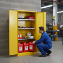 Premium Heavy Duty Floor Cupboard for Hazardous Storage with Liquid-Tight Sump and Fire Resistance Features