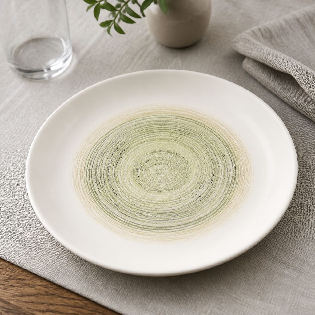 285mm Commercial Coupe Plates - 12 Pack Super Vitrified Ceramic